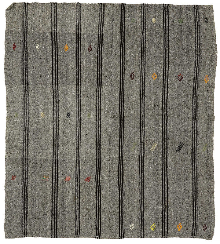 7x8 Authentic Turkish Goat Hair Kilim - 47210