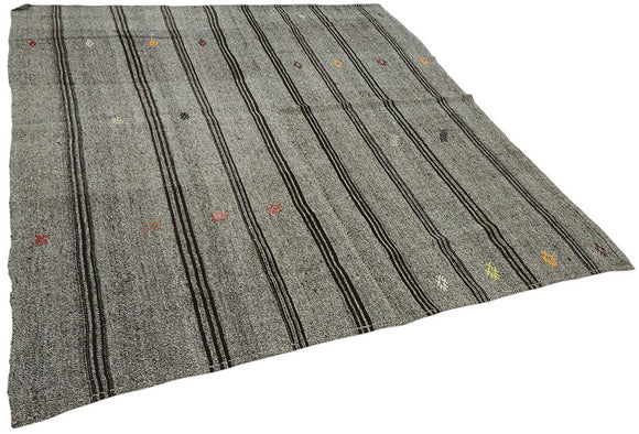 7x8 Authentic Turkish Goat Hair Kilim - 47210