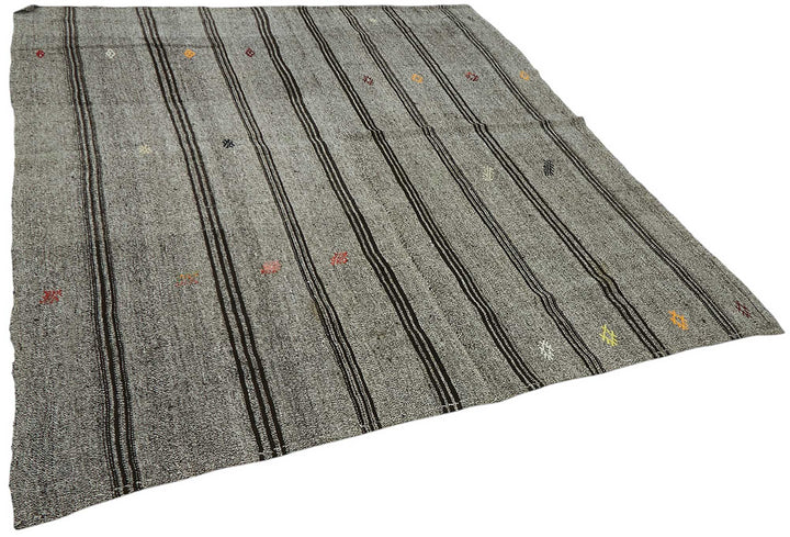 7x8 Authentic Turkish Goat Hair Kilim - 47210