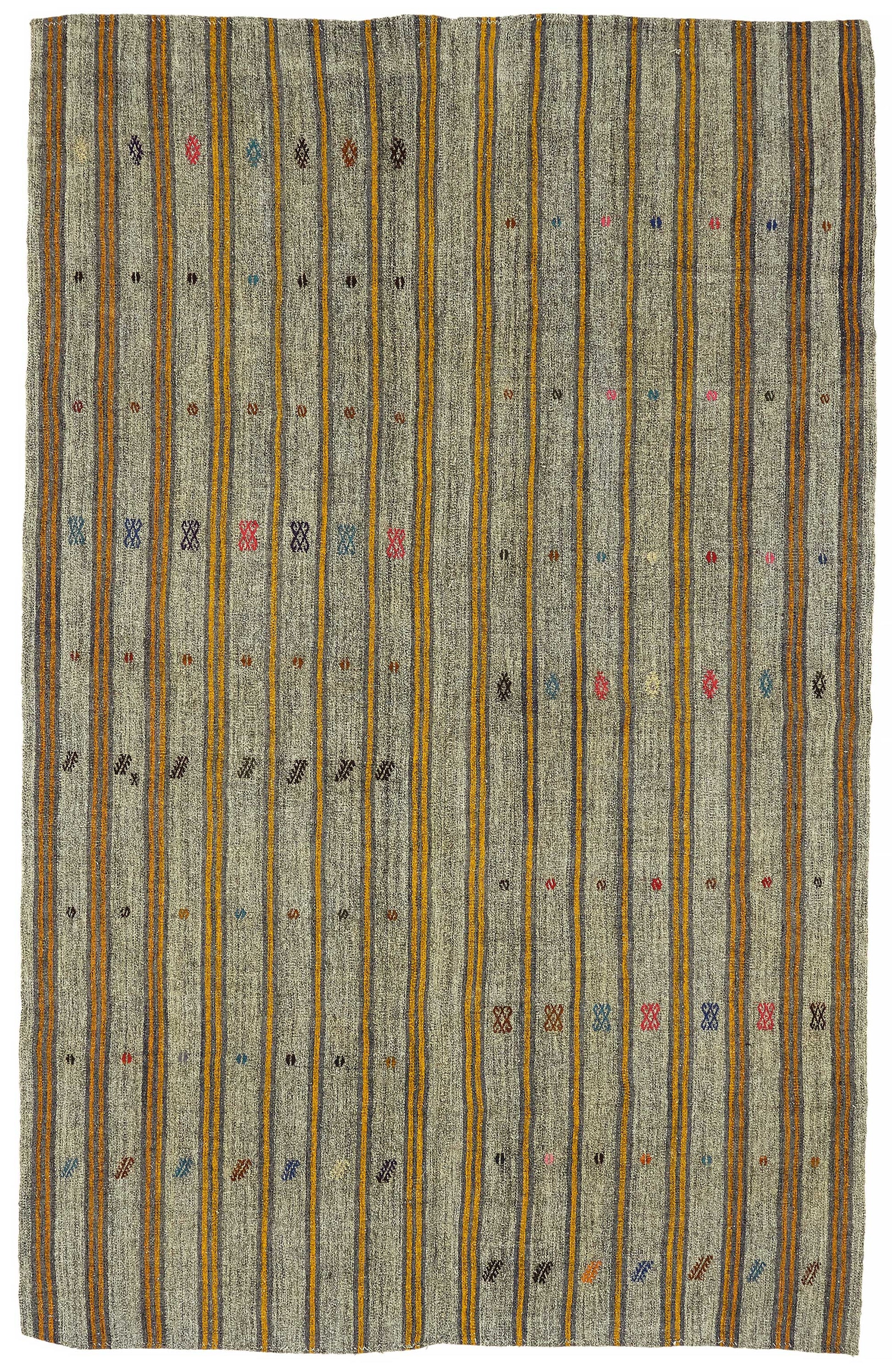 7x10 Authentic Turkish Goat Hair Kilim - 47213