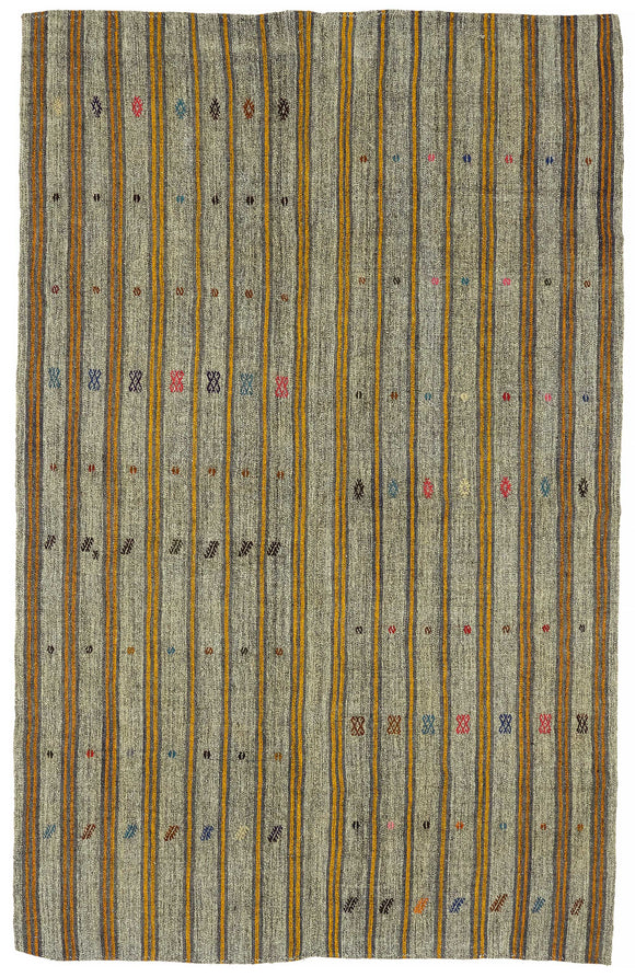 7x10 Authentic Turkish Goat Hair Kilim - 47213