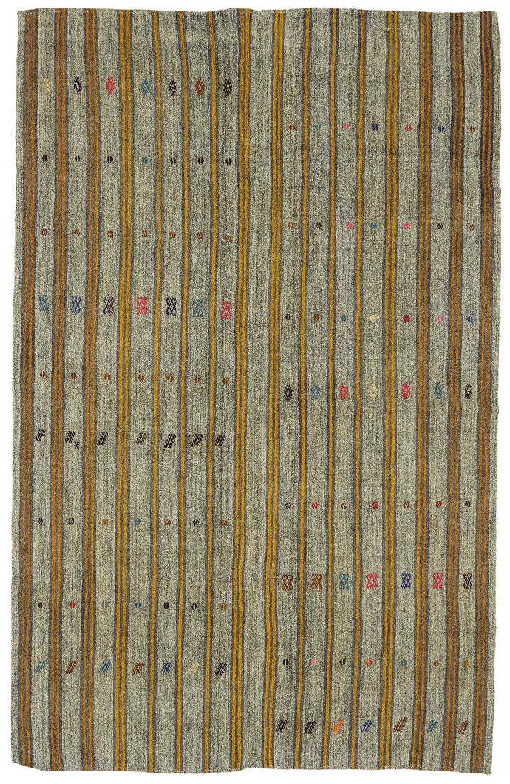 7x10 Authentic Turkish Goat Hair Kilim - 47213