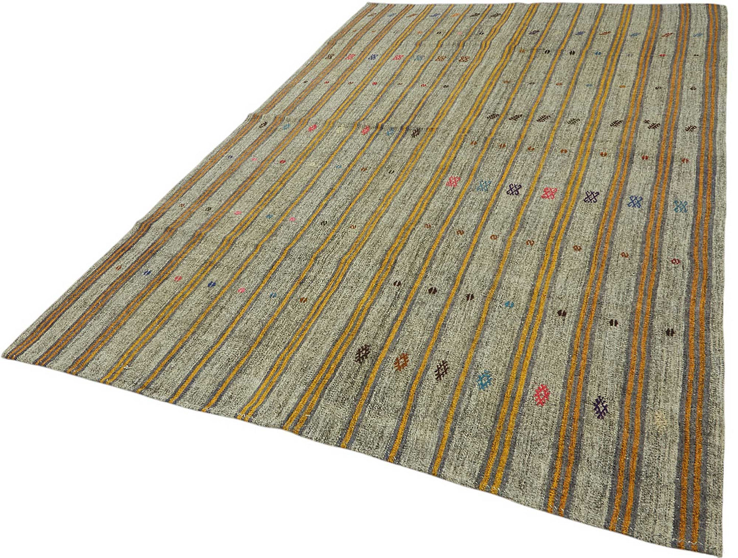7x10 Authentic Turkish Goat Hair Kilim - 47213