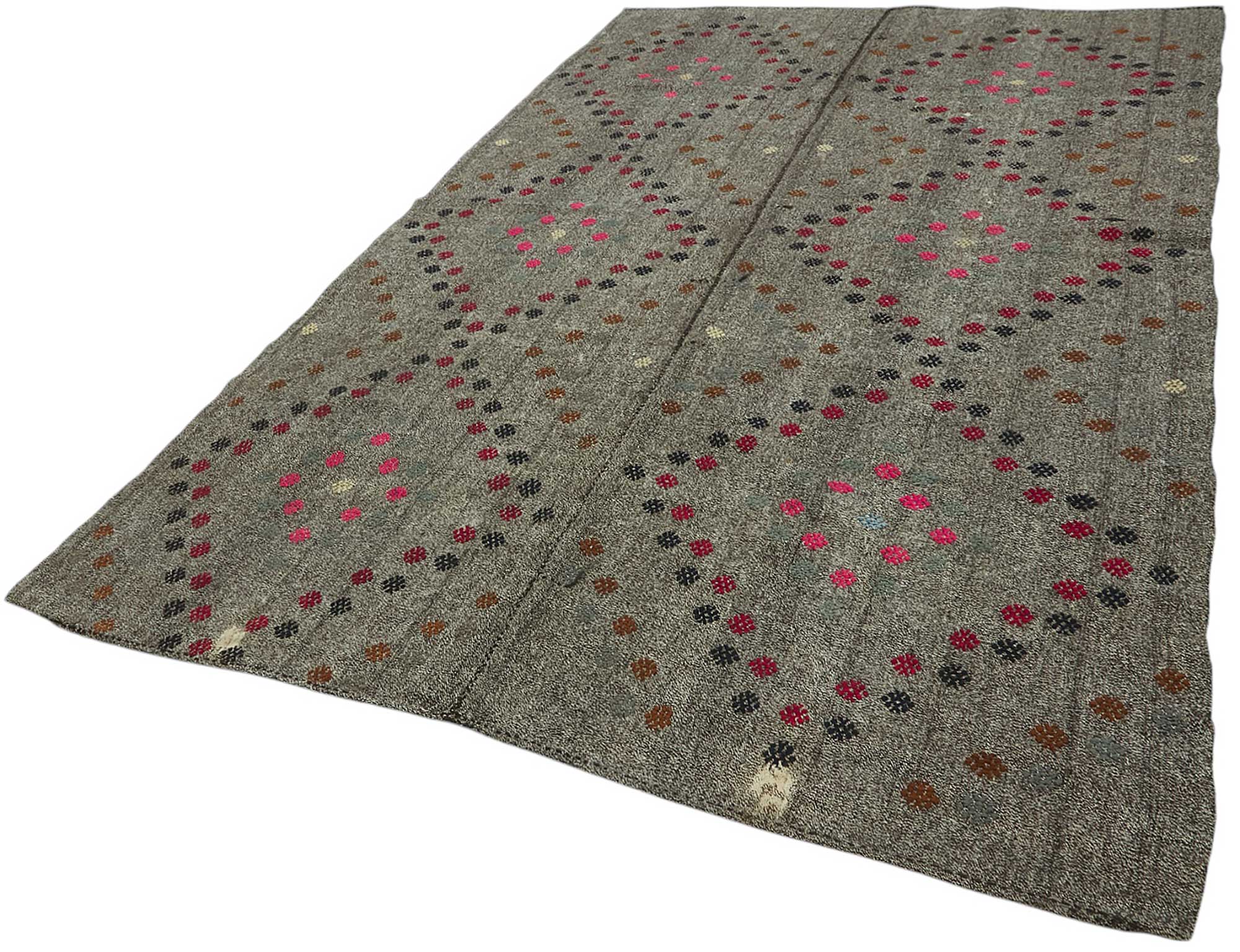 7x10 Authentic Turkish Goat Hair Kilim - 47218
