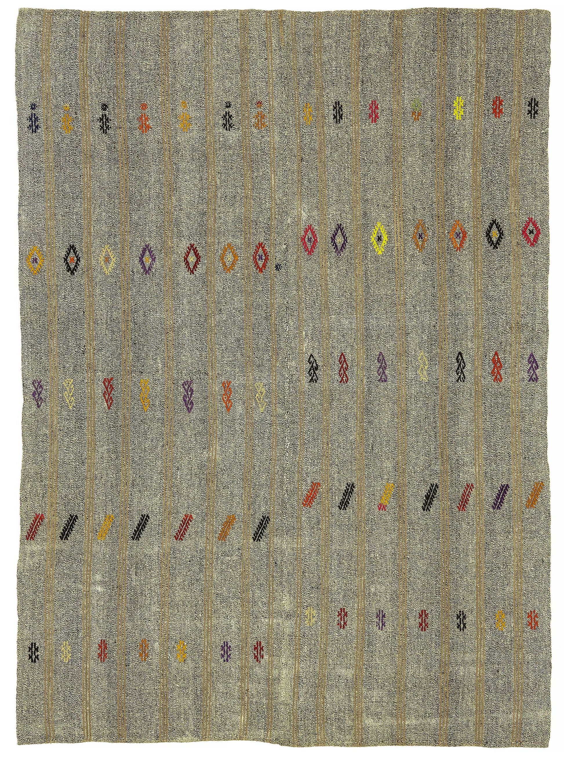 6x8 Authentic Turkish Goat Hair Kilim - 47219