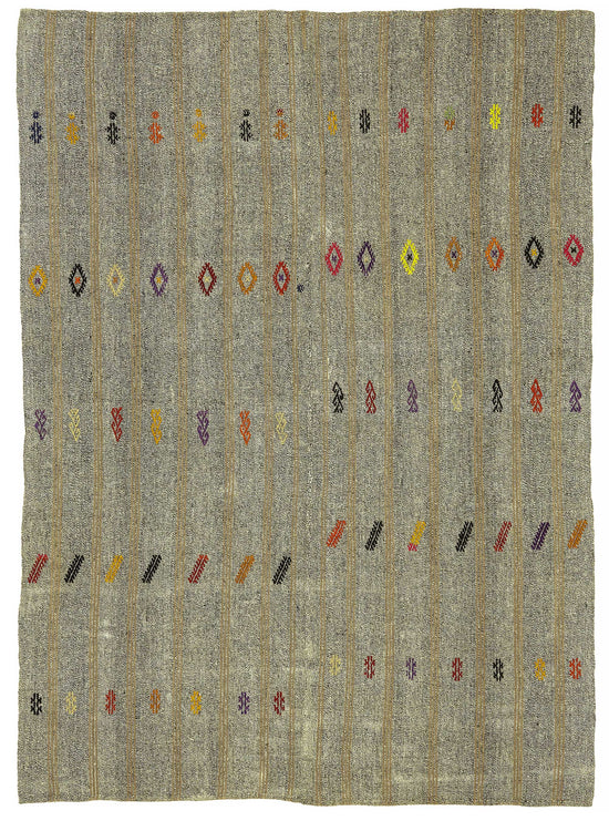 6x8 Authentic Turkish Goat Hair Kilim - 47219