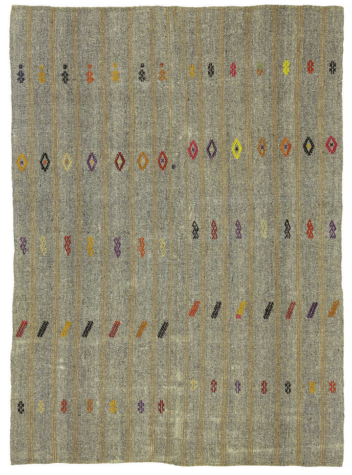 6x8 Authentic Turkish Goat Hair Kilim - 47219