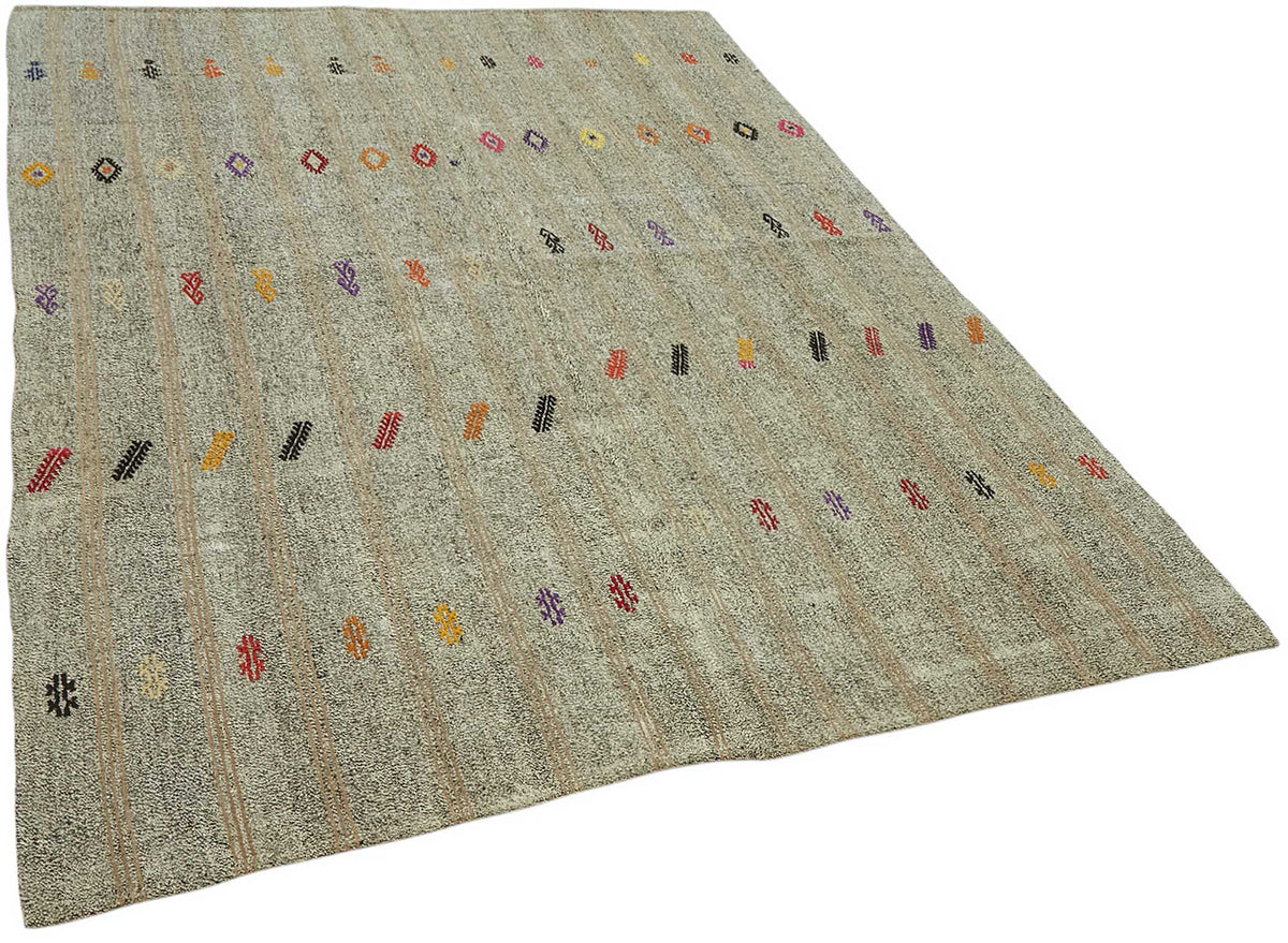 6x8 Authentic Turkish Goat Hair Kilim - 47219
