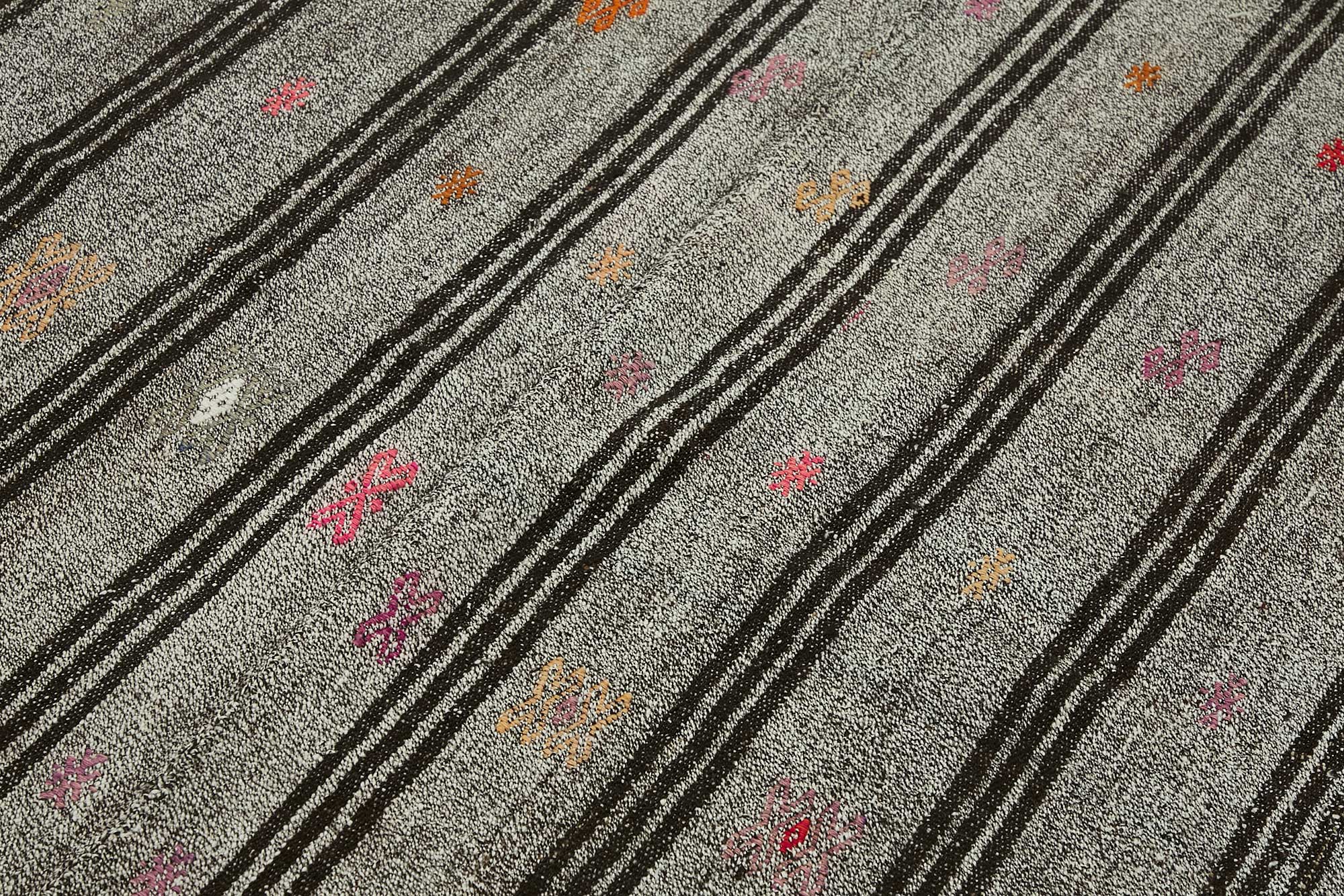 6x9 Authentic Turkish Goat Hair Kilim - 47223