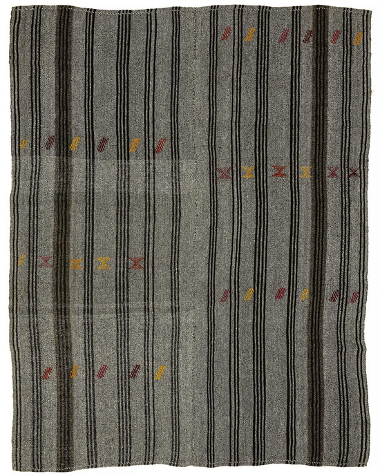 7x8 Authentic Turkish Goat Hair Kilim - 47224