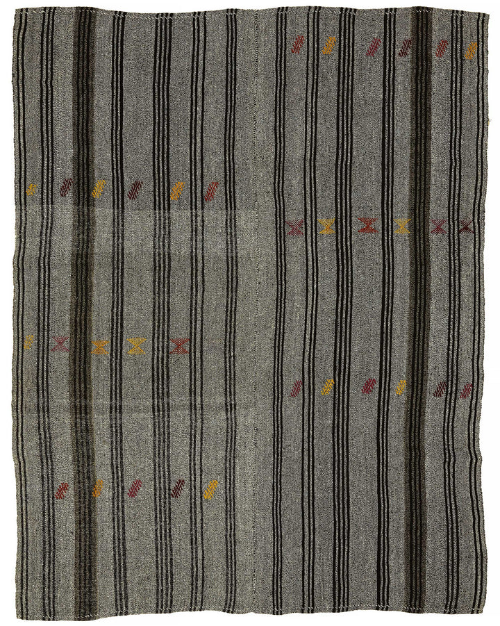 7x8 Authentic Turkish Goat Hair Kilim - 47224