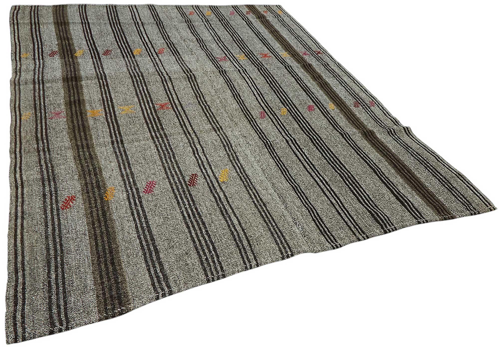 7x8 Authentic Turkish Goat Hair Kilim - 47224