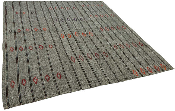 7x9 Authentic Turkish Goat Hair Kilim - 47225