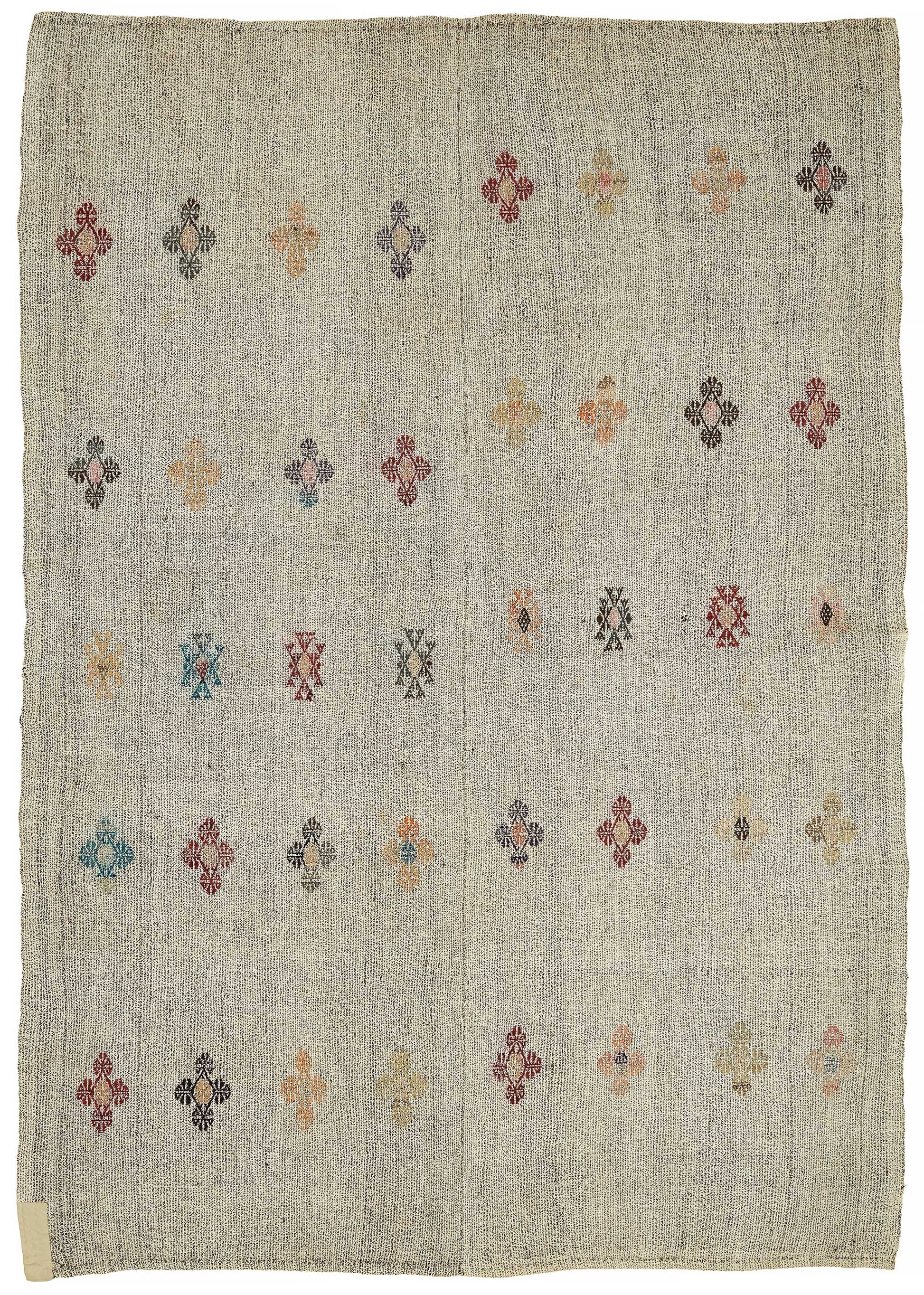 7x9 Authentic Turkish Goat Hair Kilim - 47236