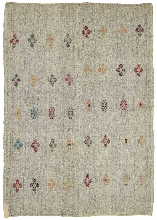 7x9 Authentic Turkish Goat Hair Kilim - 47236