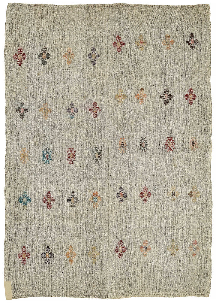 7x9 Authentic Turkish Goat Hair Kilim - 47236