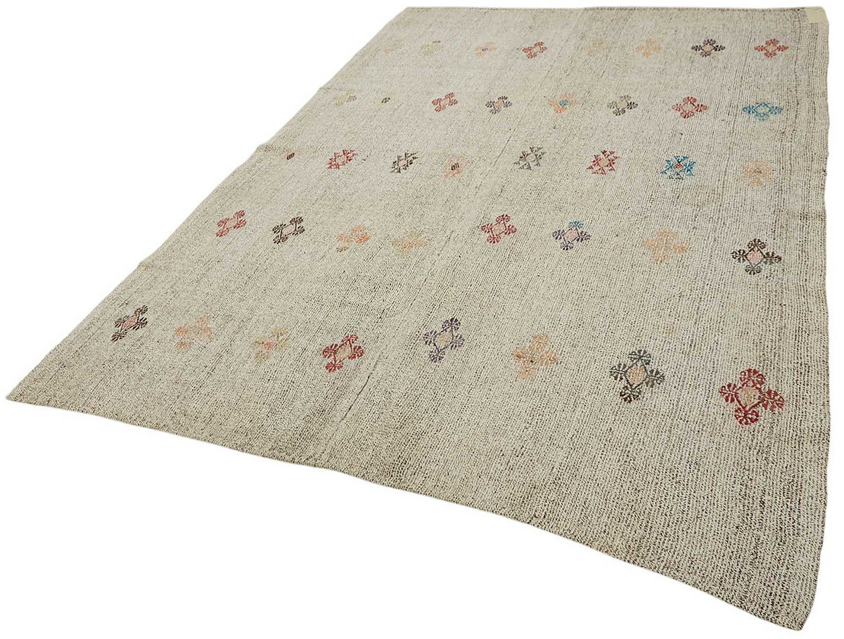 7x9 Authentic Turkish Goat Hair Kilim - 47236