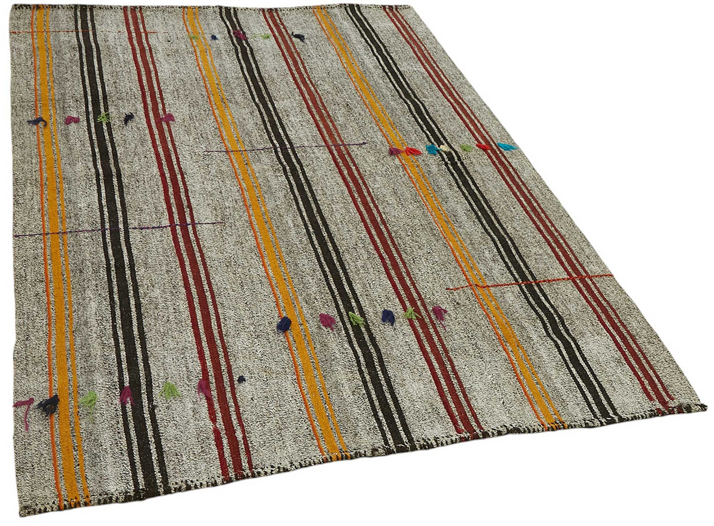 4x6 Authentic Turkish Goat Hair Kilim - 47239