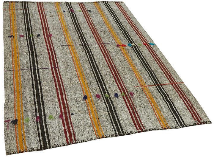 4x6 Authentic Turkish Goat Hair Kilim - 47239