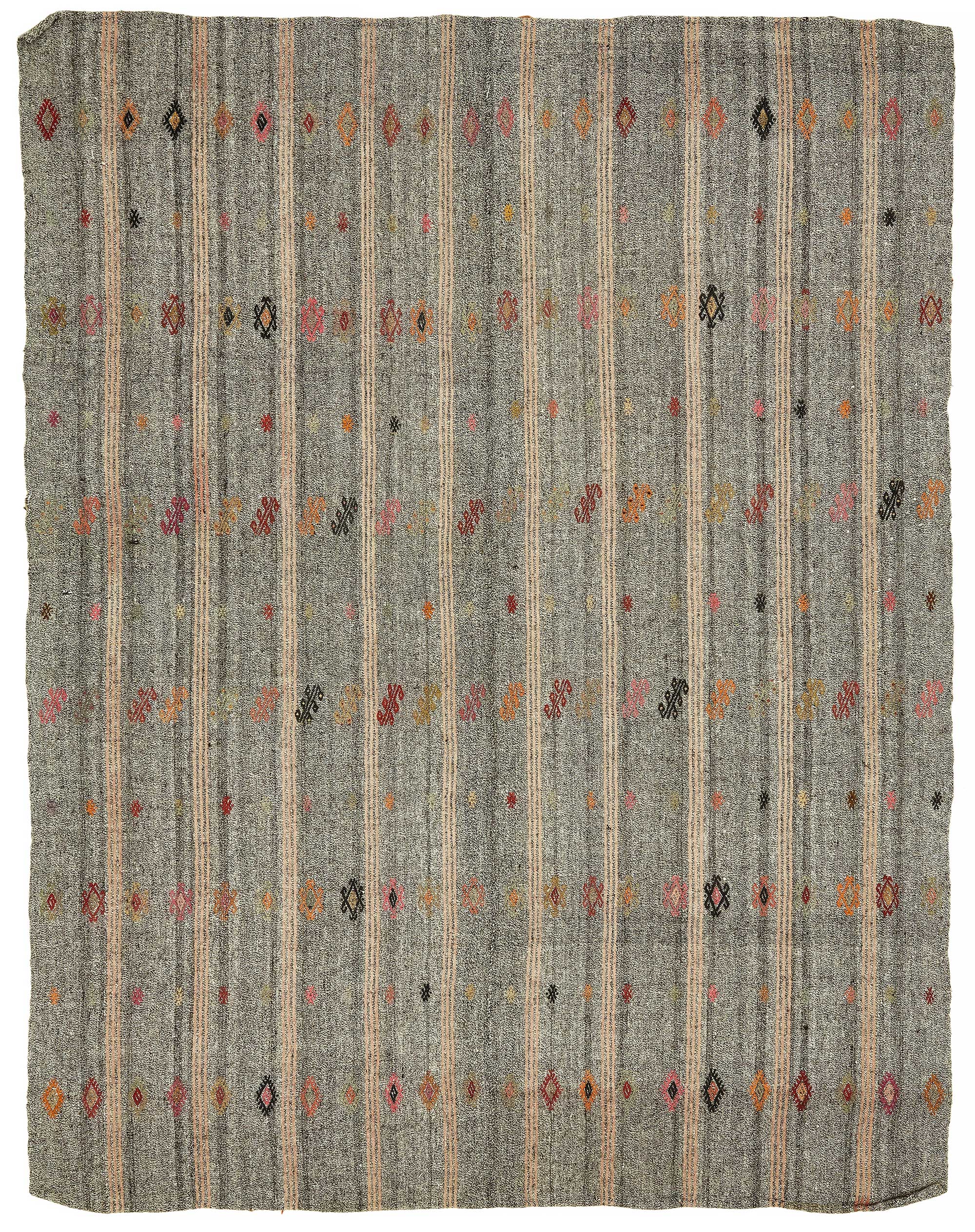 7x8 Authentic Turkish Goat Hair Kilim - 47240