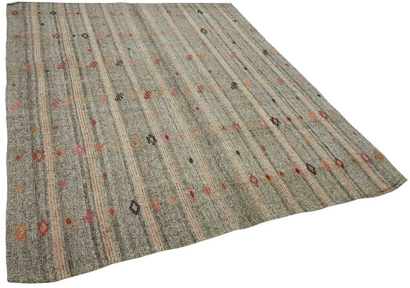 7x8 Authentic Turkish Goat Hair Kilim - 47240