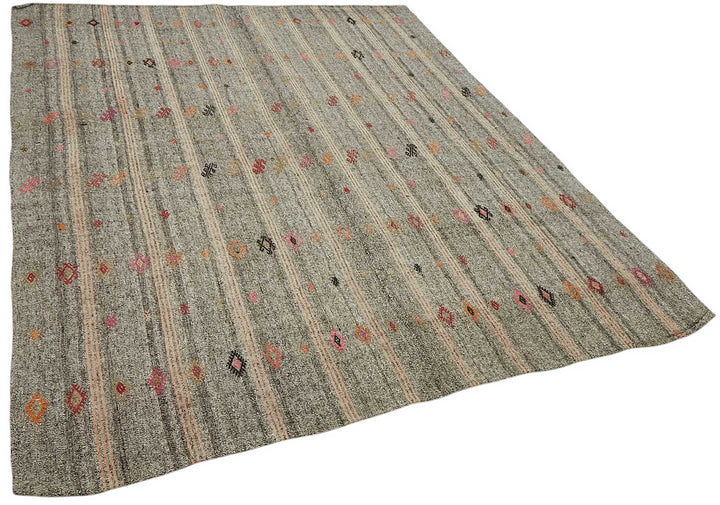 7x8 Authentic Turkish Goat Hair Kilim - 47240