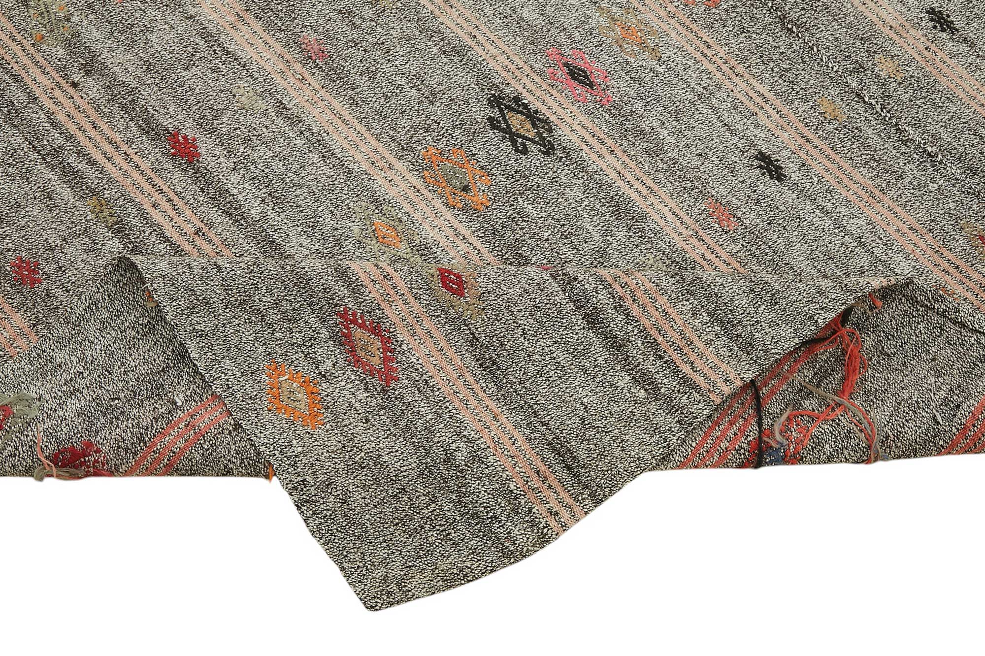 7x8 Authentic Turkish Goat Hair Kilim - 47240