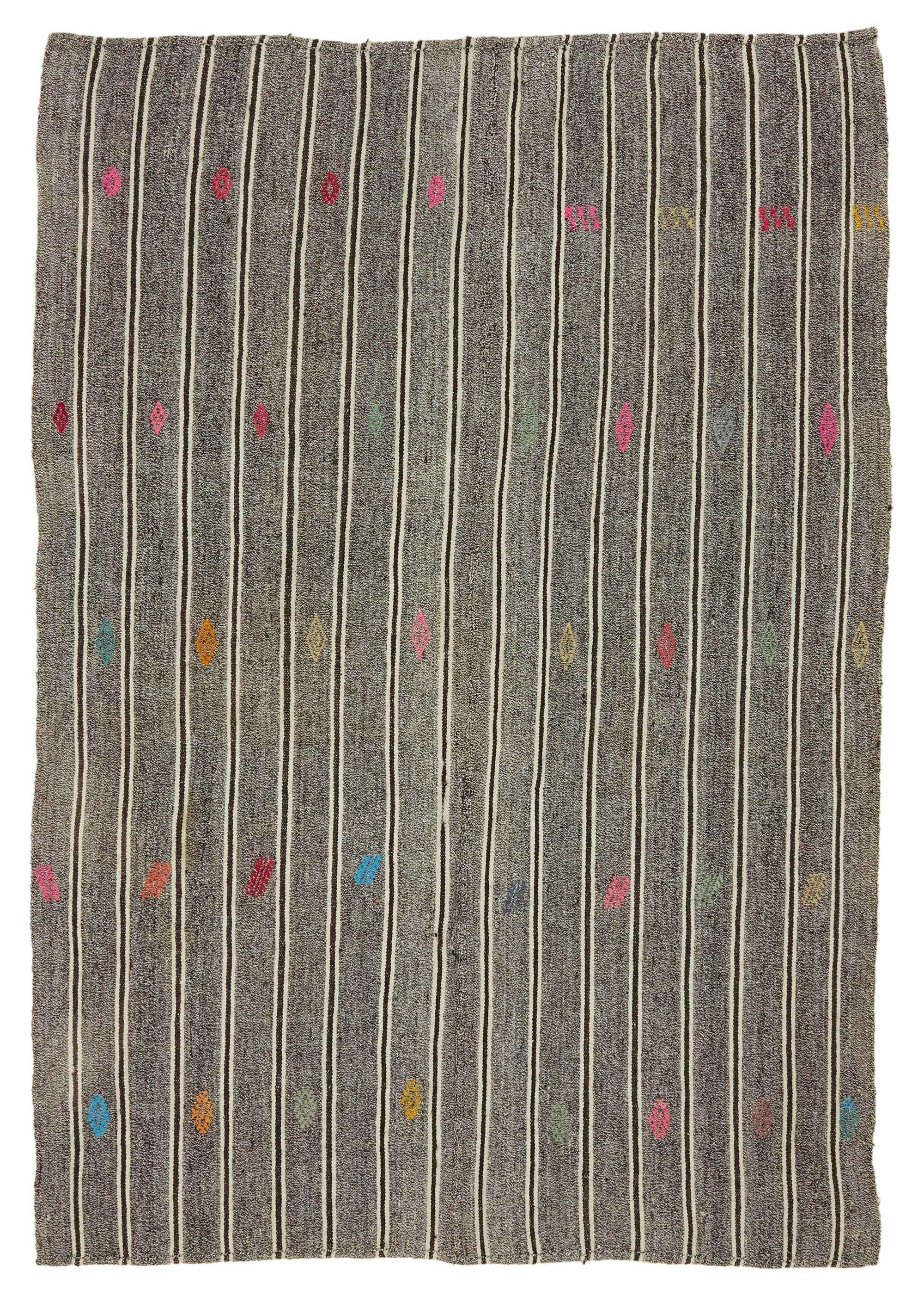 5x8 Authentic Turkish Goat Hair Kilim - 47242