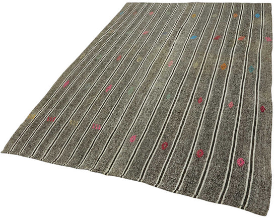 5x8 Authentic Turkish Goat Hair Kilim - 47242
