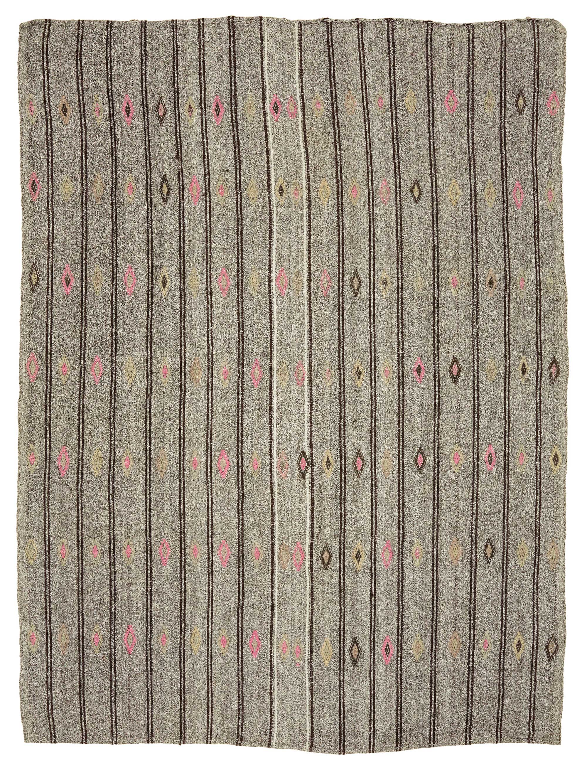 7x9 Authentic Turkish Goat Hair Kilim - 47245