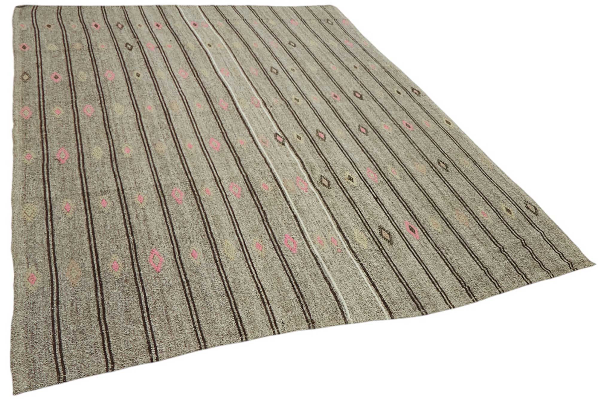 7x9 Authentic Turkish Goat Hair Kilim - 47245