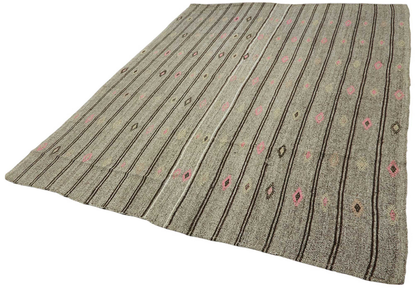 7x9 Authentic Turkish Goat Hair Kilim - 47245