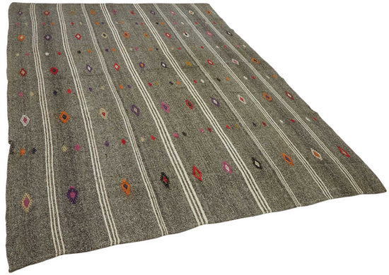 7x10 Authentic Turkish Goat Hair Kilim - 47246