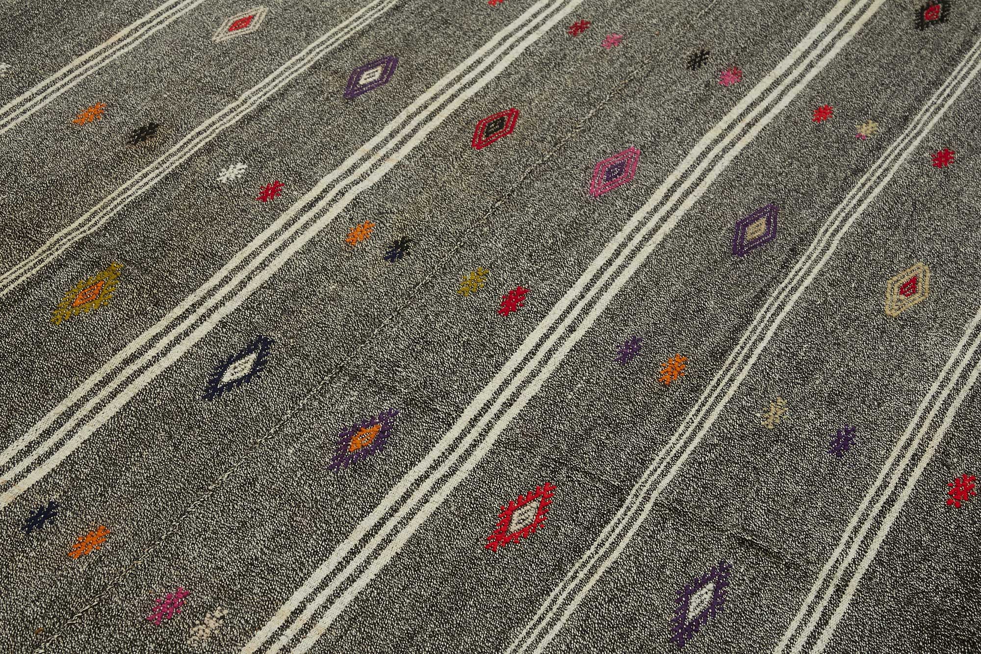 7x10 Authentic Turkish Goat Hair Kilim - 47246