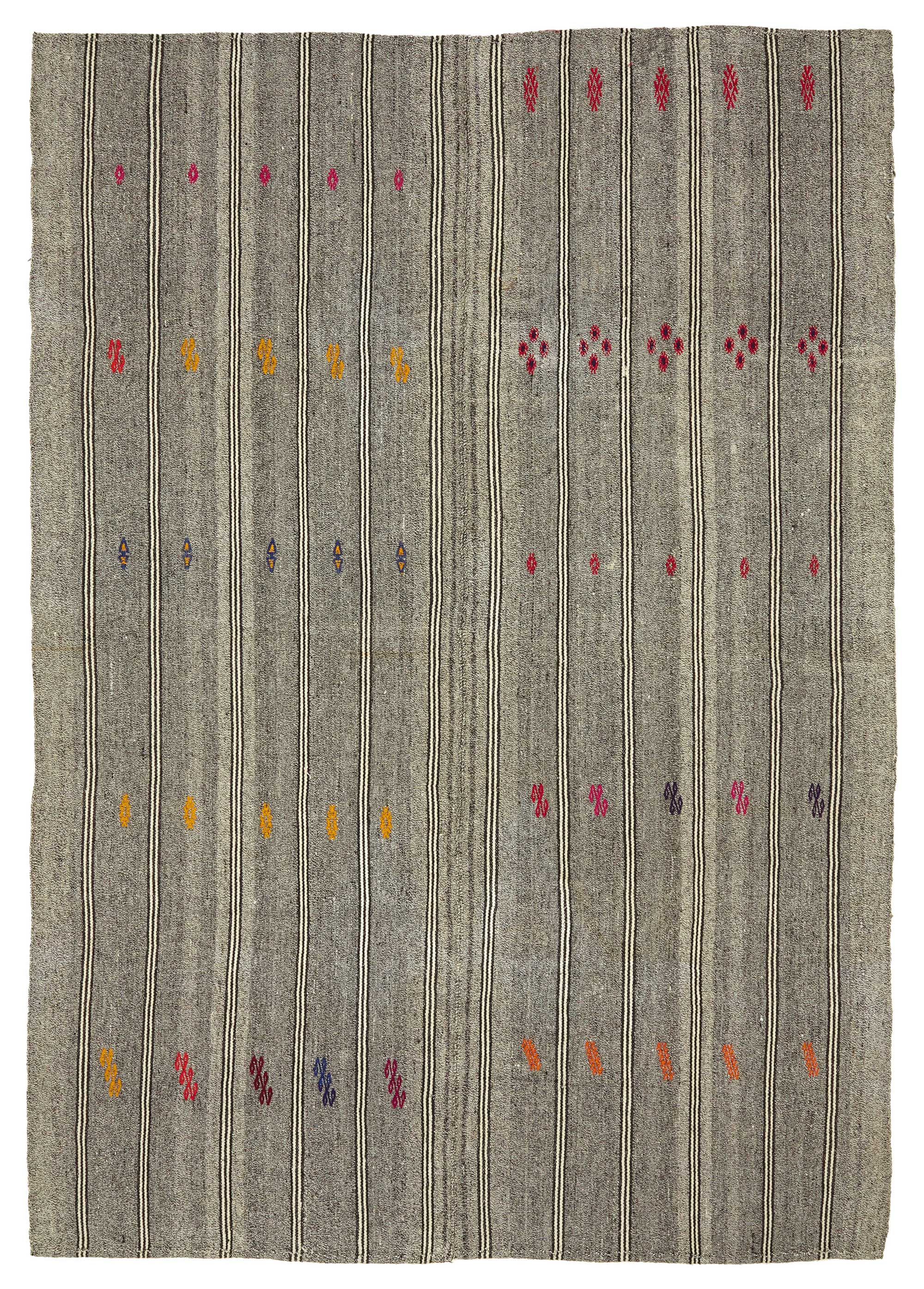 7x9 Authentic Turkish Goat Hair Kilim - 47247