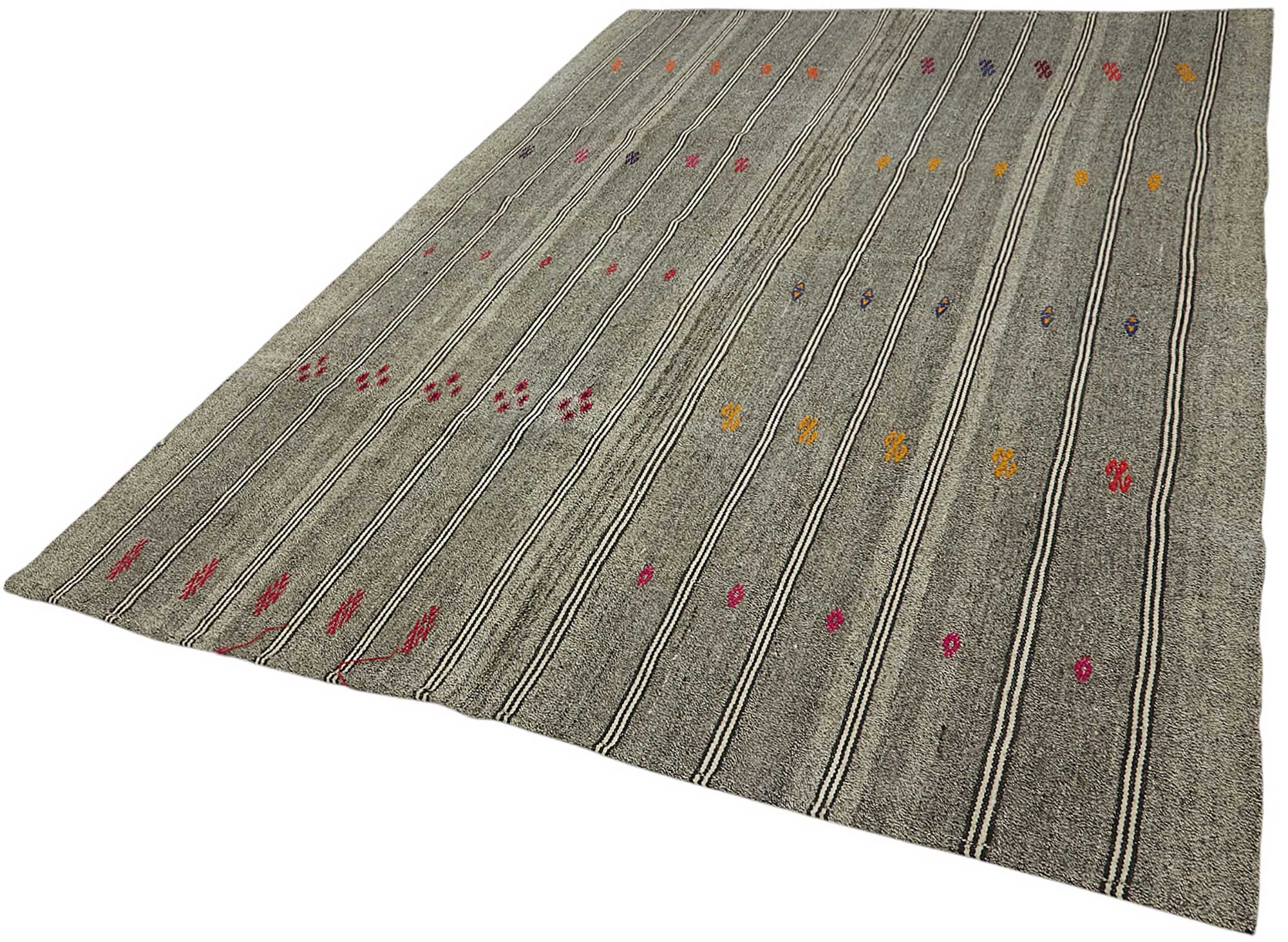 7x9 Authentic Turkish Goat Hair Kilim - 47247