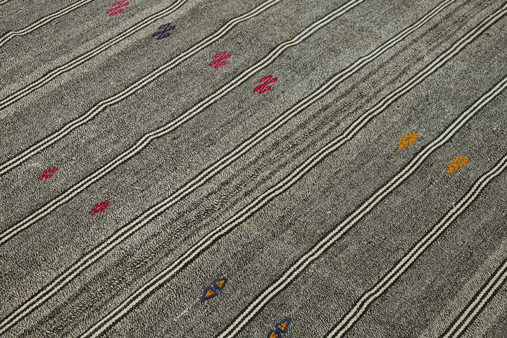 7x9 Authentic Turkish Goat Hair Kilim - 47247