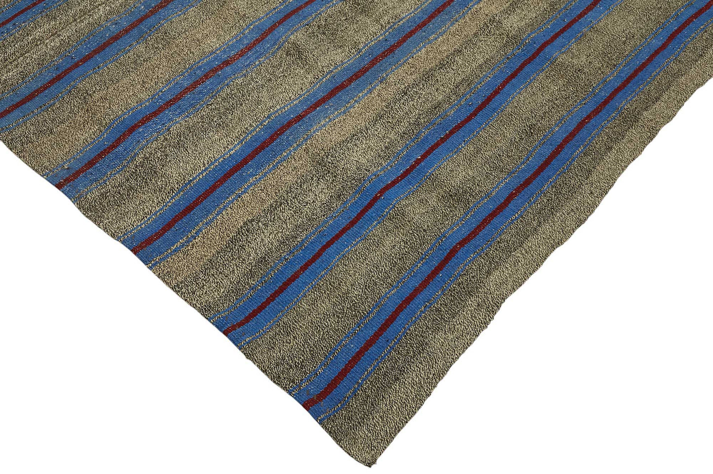 7x10 Blue Vintage Turkish Kilim Rug - 47249