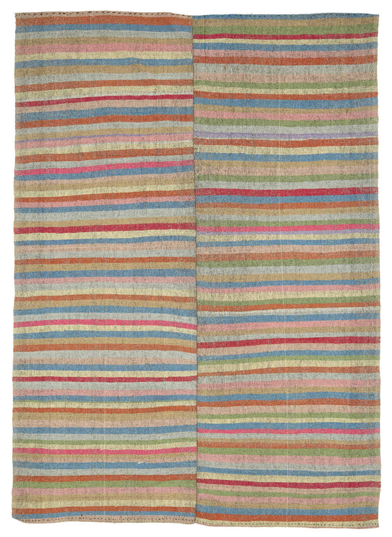 7x10 Vintage Chaput Kilim Rug - 47258