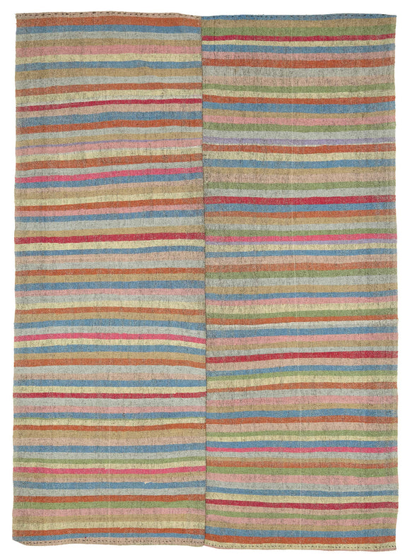 7x10 Vintage Chaput Kilim Rug - 47258