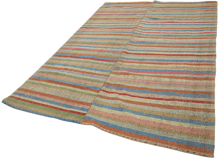 7x10 Vintage Chaput Kilim Rug - 47258