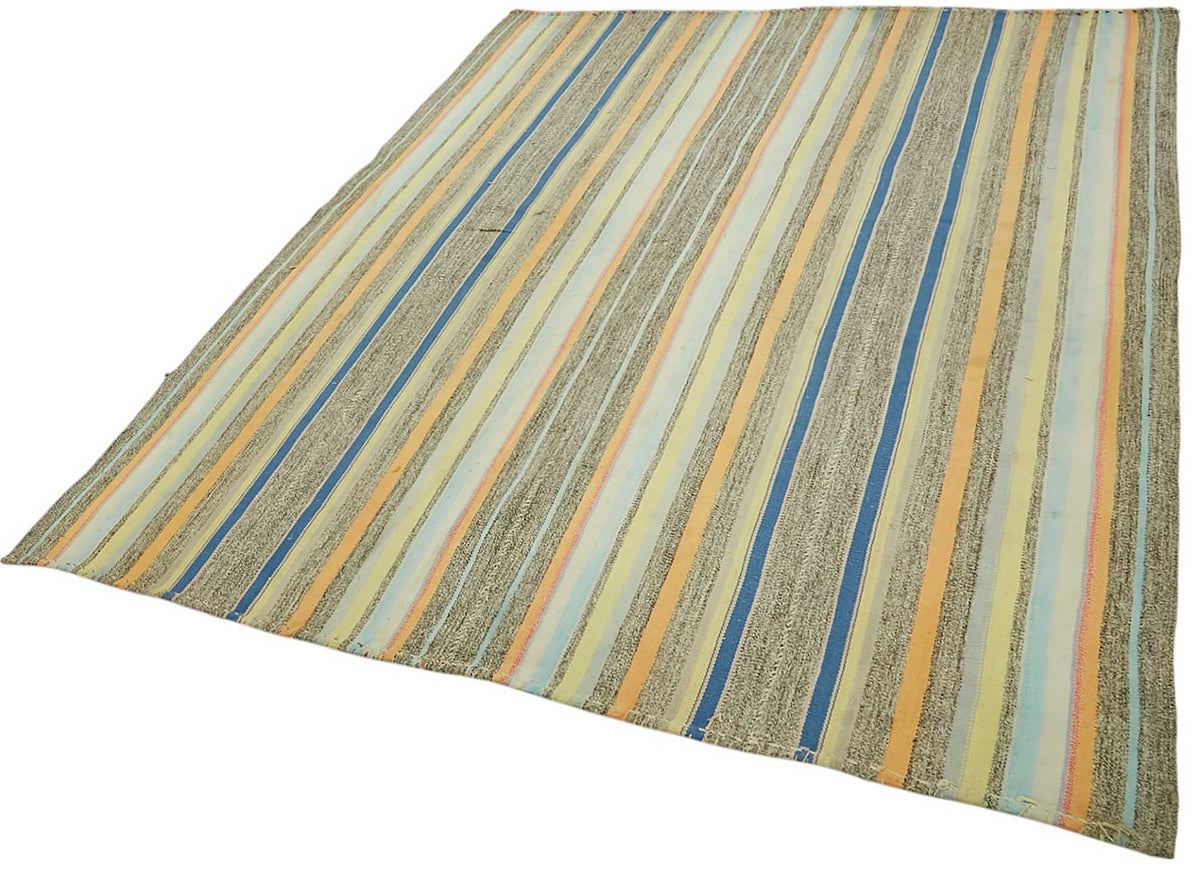 6x7 Vintage Chaput Kilim Rug - 47273