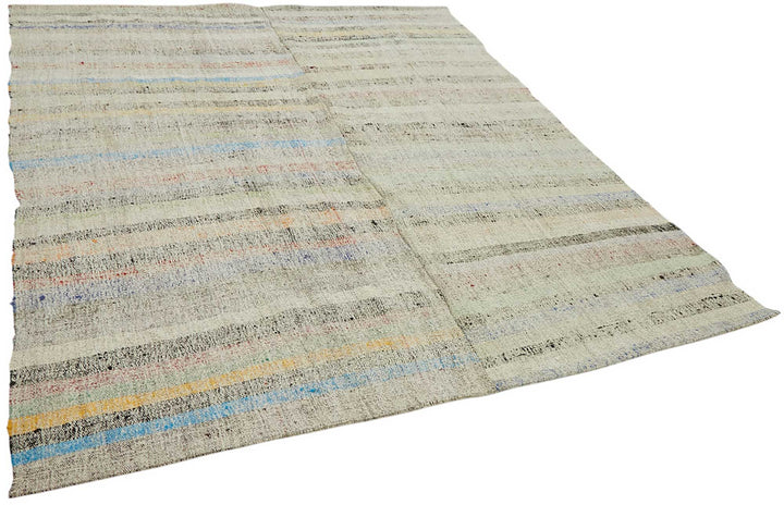 7x9 Vintage Chaput Kilim Rug - 47275