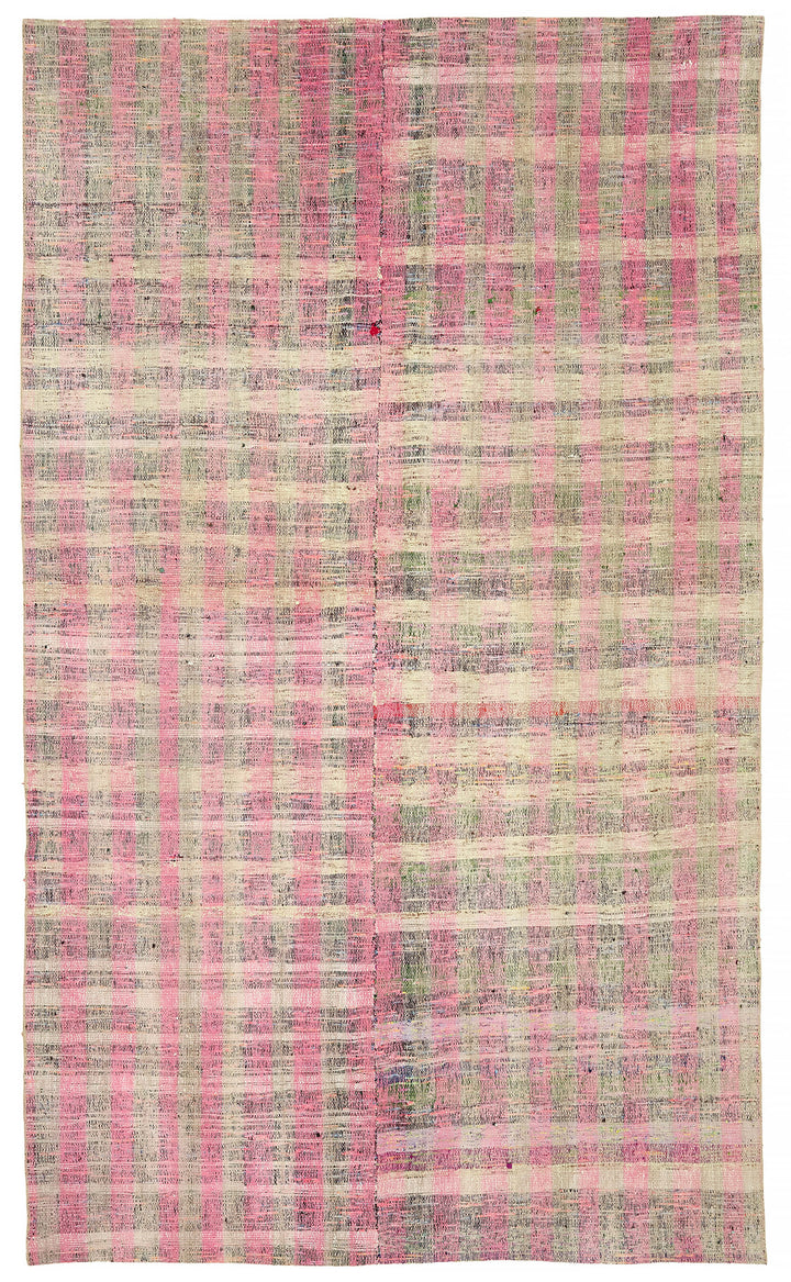 5x9 Multicolor Anatolian Striped Kilim Rug - 47289