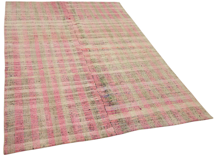 5x9 Multicolor Anatolian Striped Kilim Rug - 47289
