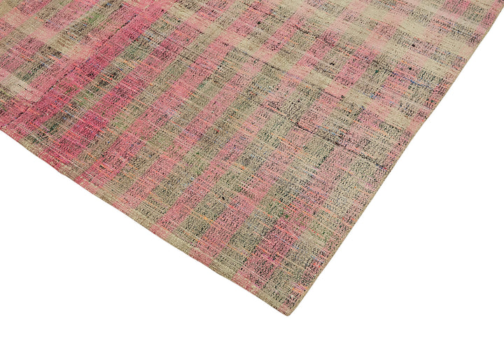 5x9 Multicolor Anatolian Striped Kilim Rug - 47289