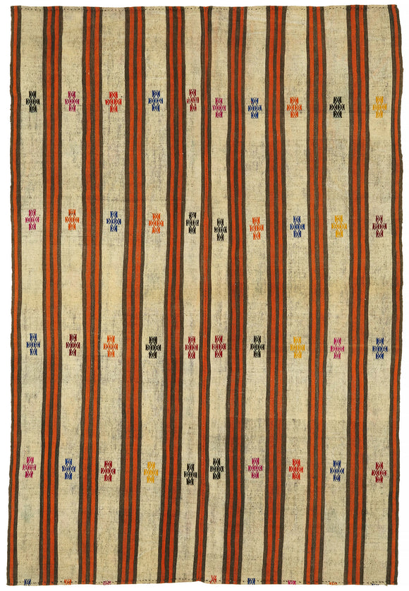 6x9 Vintage Chaput Kilim Rug - 47291