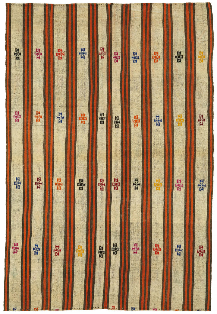 6x9 Vintage Chaput Kilim Rug - 47291