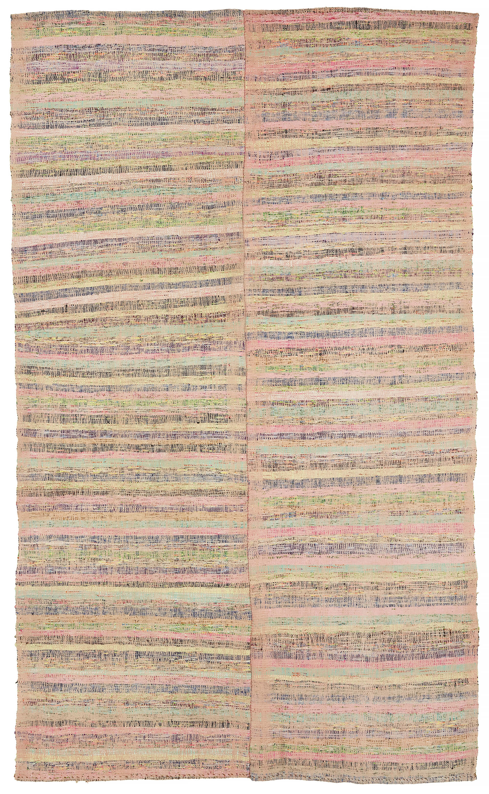 Handmade wool flatweave area rug with flatwoven texture for living rooms