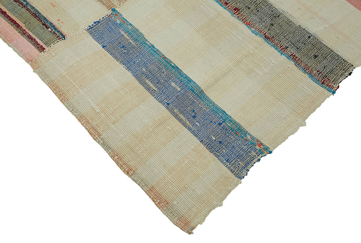 7x9 Multicolor Anatolian Striped Kilim Rug - 47315